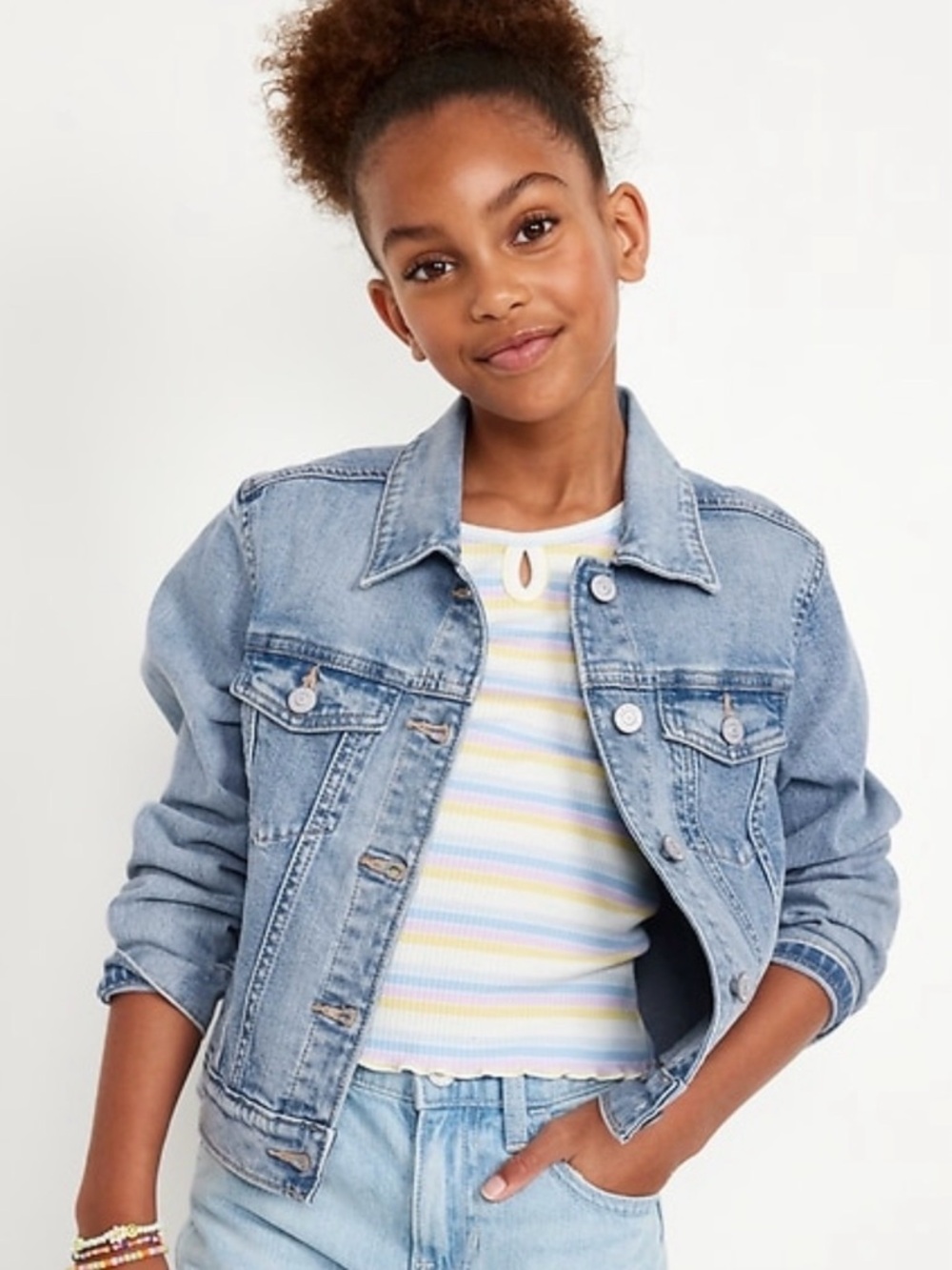 Old Navy Faded Blue Denim Jacket - Picture 5 of 5